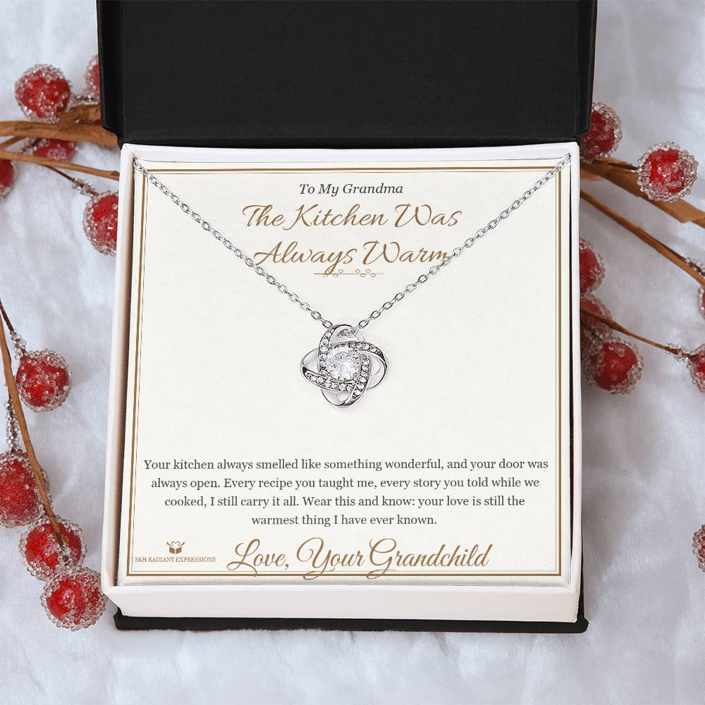 The Kitchen Was Always Warm - Love Knot Necklace for Grandmother