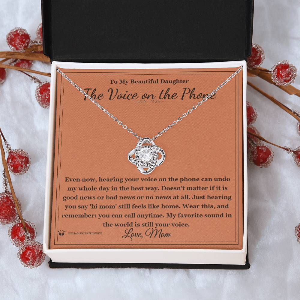 The Voice on the Phone - Love Knot Necklace for Daughter