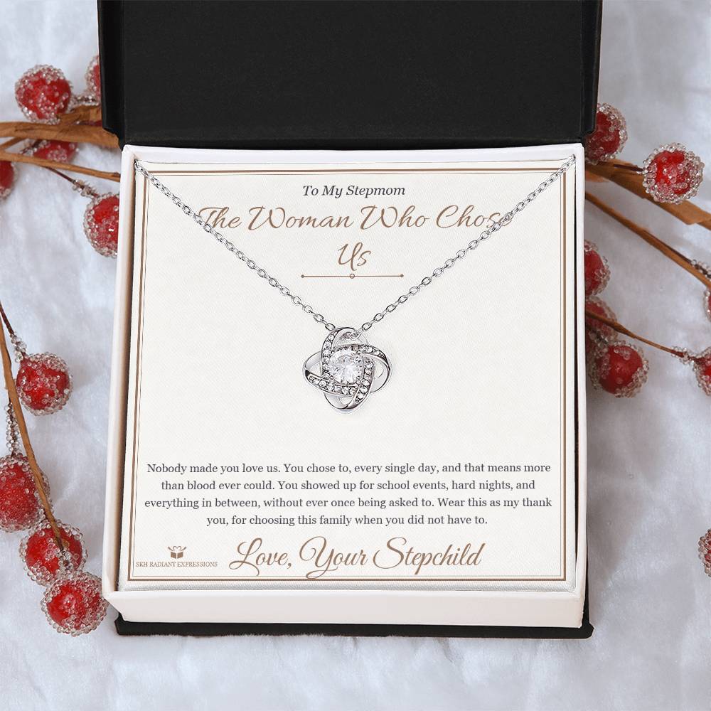 The Woman Who Chose Us - Love Knot Necklace for Stepmom