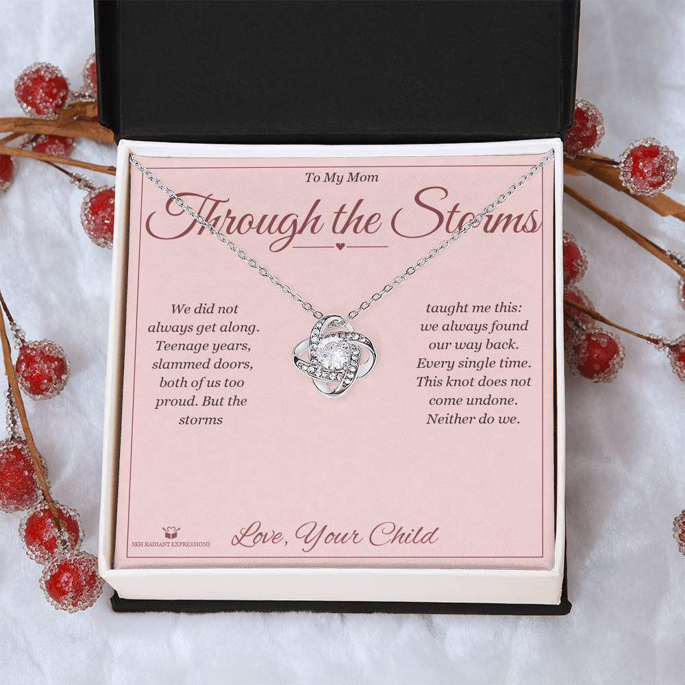 Through the Storms - Love Knot Necklace for Mom