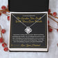 The Garden You Built With Your Own Hands - Love Knot Necklace with Red Rose Box for Wife