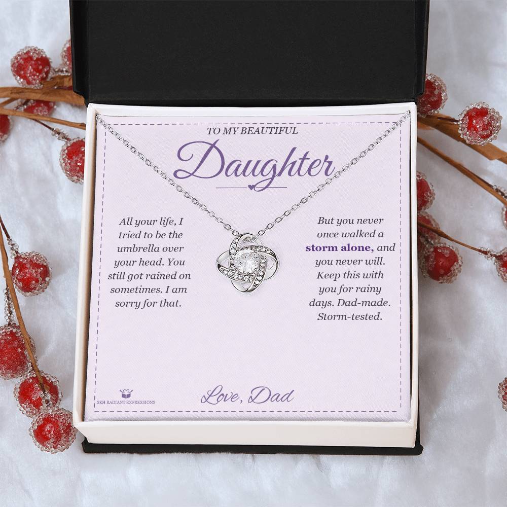 Your Umbrella - Love Knot Necklace for Daughter
