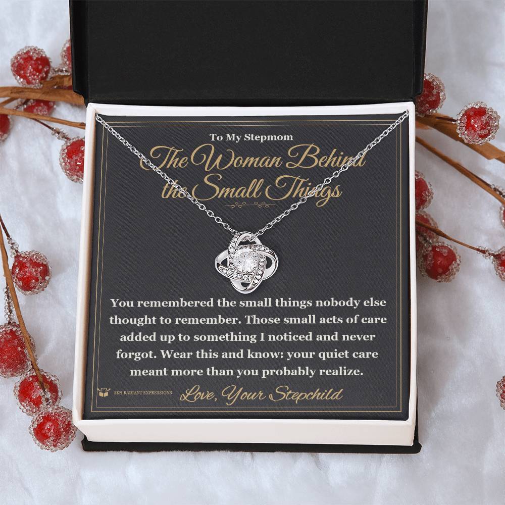 The Woman Behind the Small Things - Love Knot Necklace for Stepmom