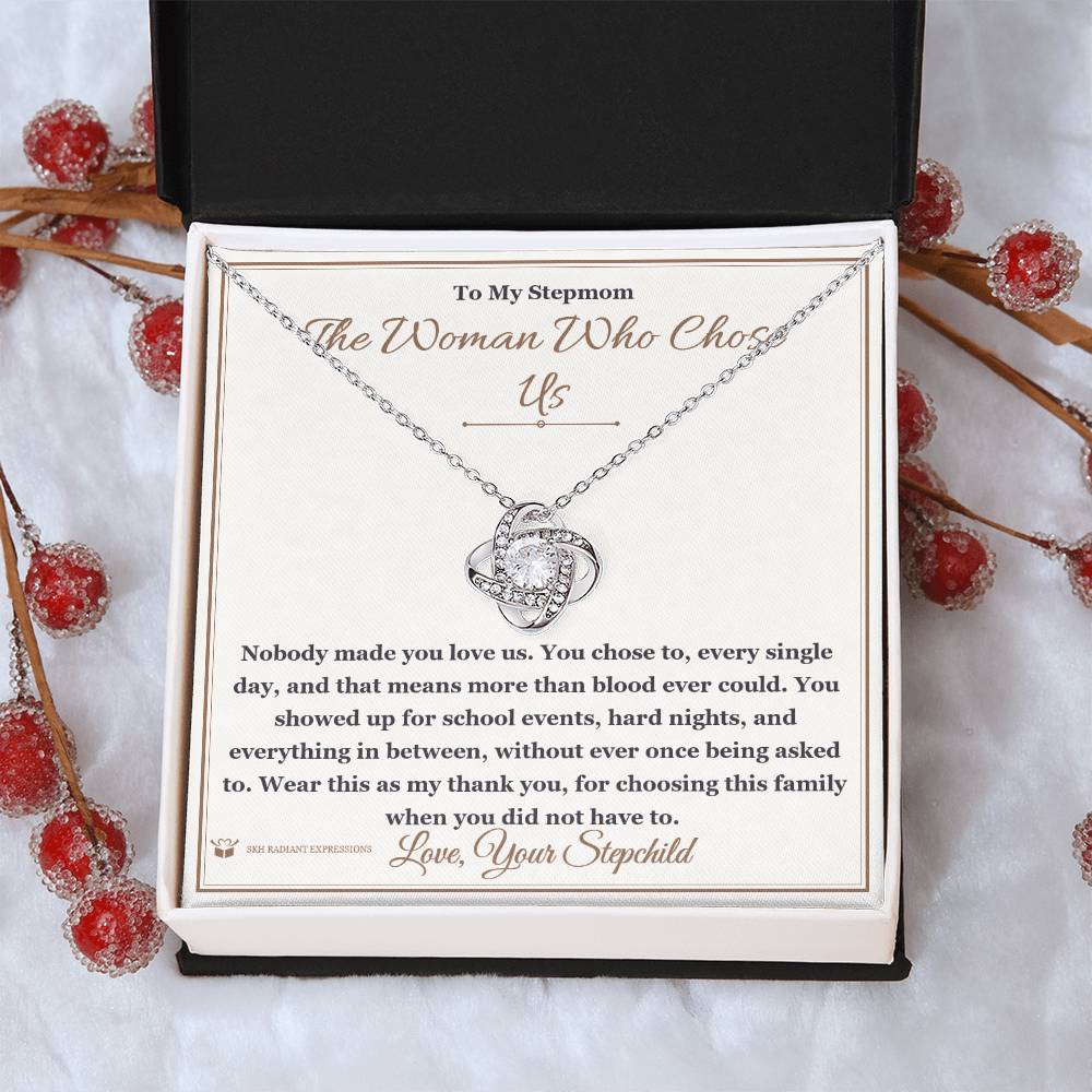 The Woman Who Chose Us - Love Knot Necklace for Stepmom