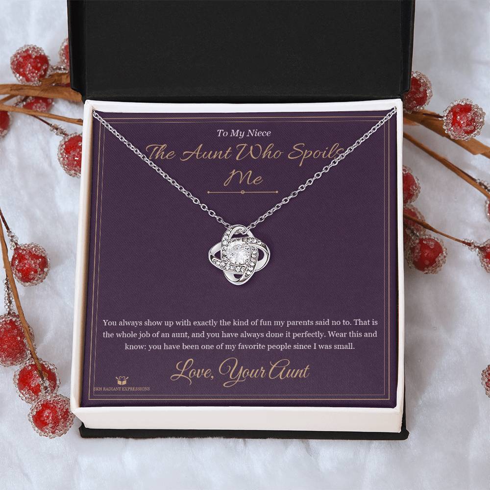 The Aunt Who Spoils Me - Love Knot Necklace for Niece