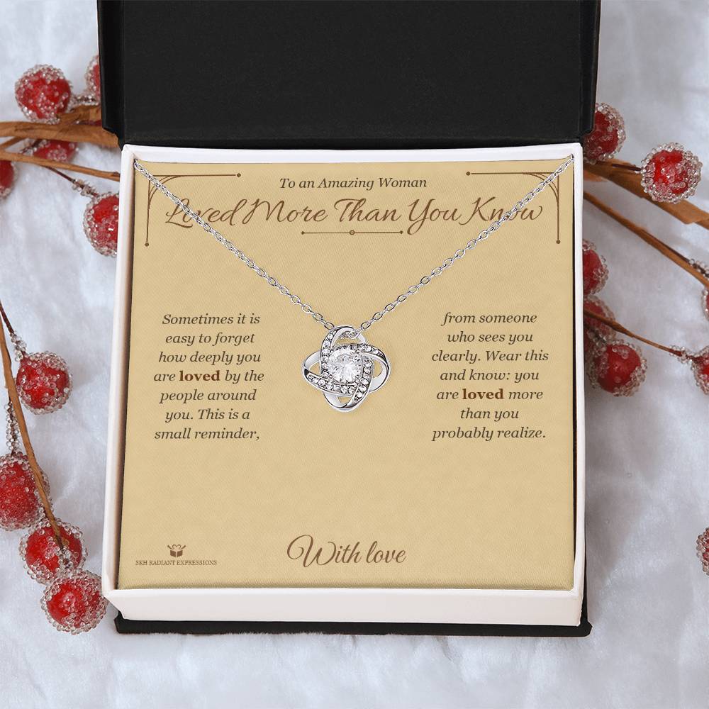 Loved More Than You Know - Love Knot Necklace for Her