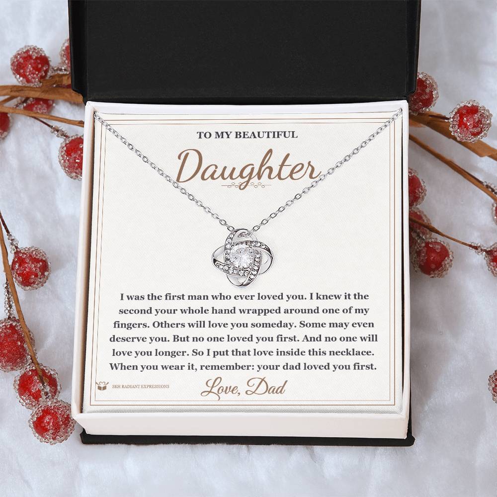 The First Man - Love Knot Necklace for Daughter