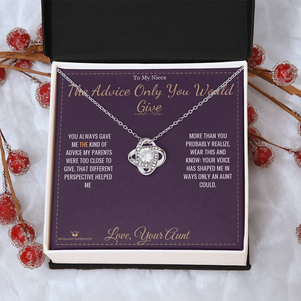 The Advice Only You Would Give - Love Knot Necklace for Niece