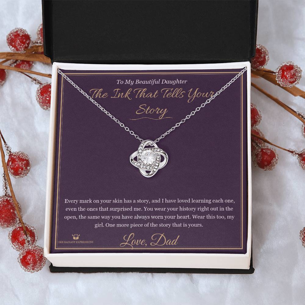 The Ink That Tells Your Story - Love Knot Necklace for Daughter