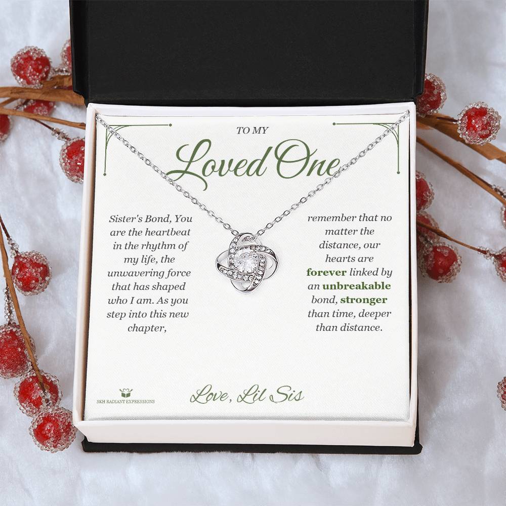 Sister's Bond - Love Knot Necklace for Daughter