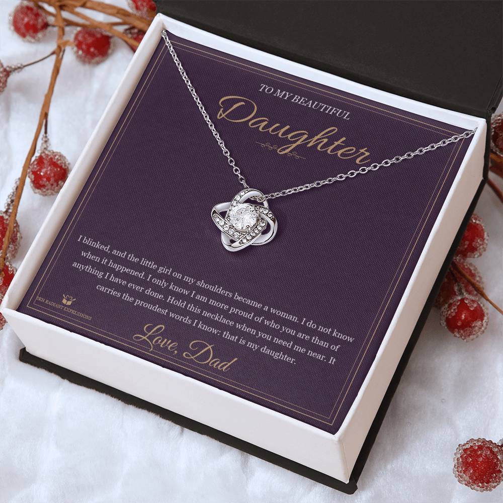 A Woman Now - Love Knot Necklace for Daughter