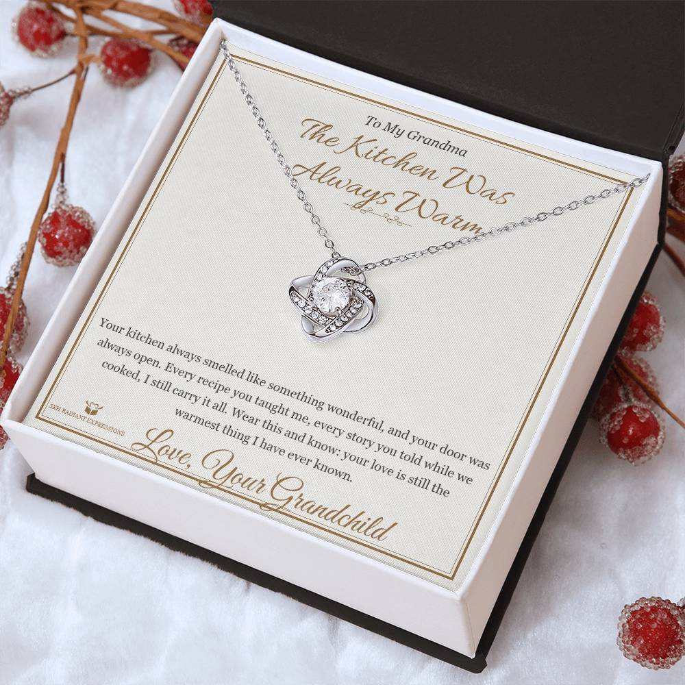 The Kitchen Was Always Warm - Love Knot Necklace for Grandmother
