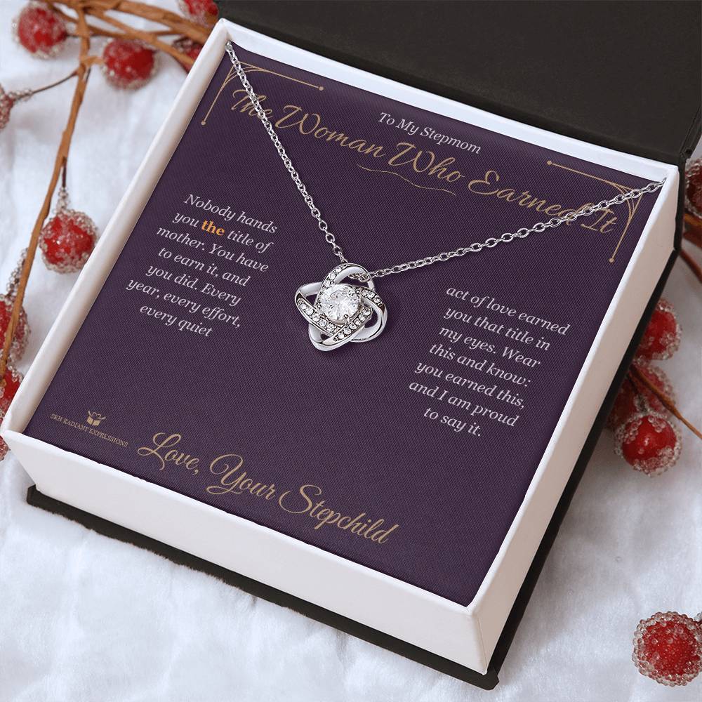 The Woman Who Earned It - Love Knot Necklace for Stepmom