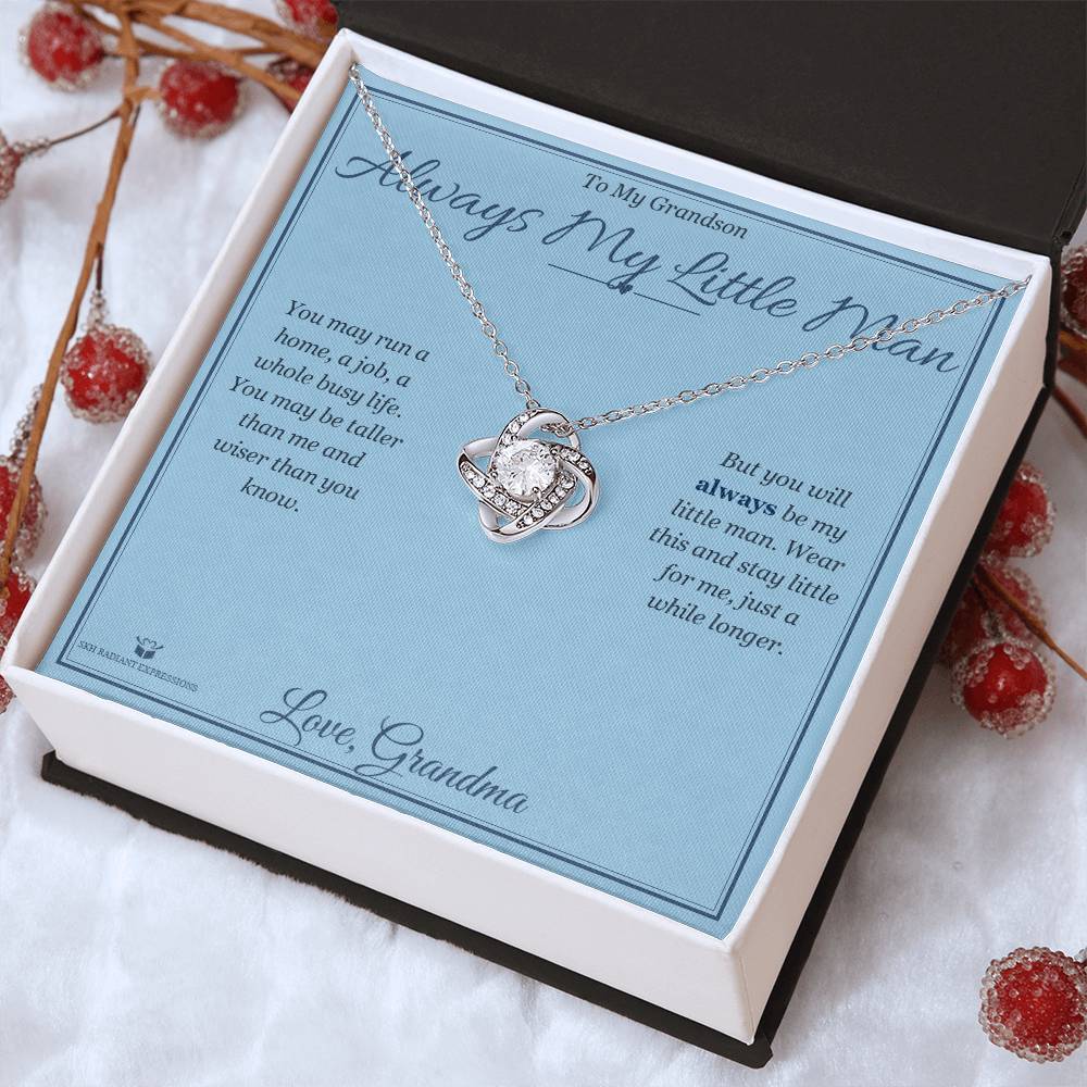 Always My Little Man - Love Knot Necklace for Grandson