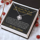 The Garden You Built With Your Own Hands - Love Knot Necklace with Red Rose Box for Wife