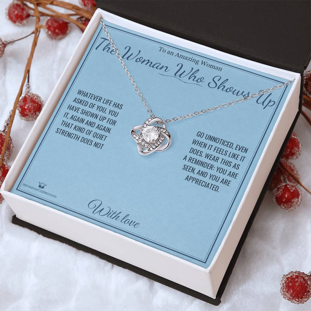The Woman Who Shows Up - Love Knot Necklace for Her
