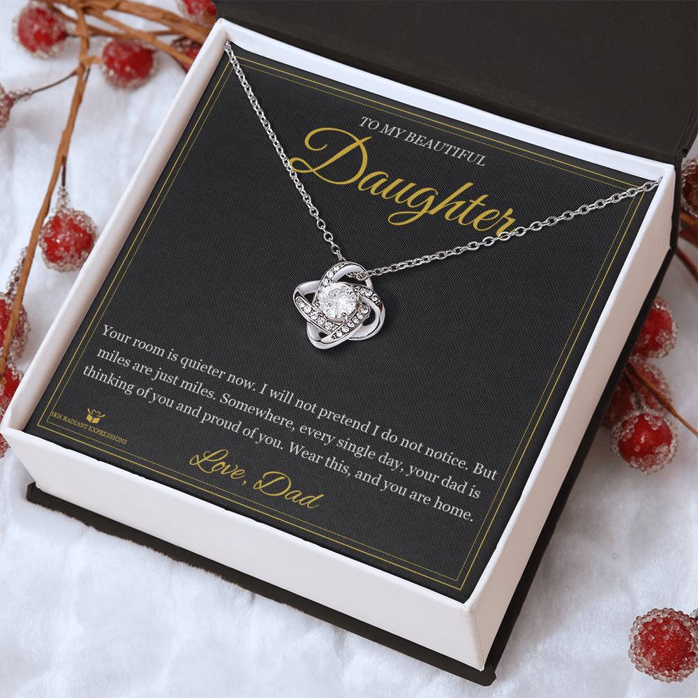 The Miles Between Us - Love Knot Necklace for Daughter