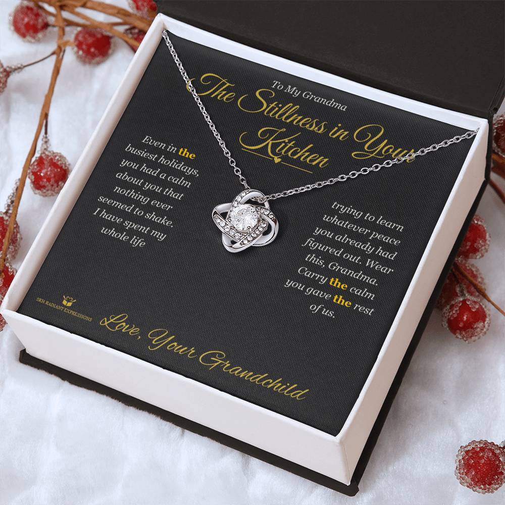 The Stillness in Your Kitchen - Love Knot Necklace for Grandmother