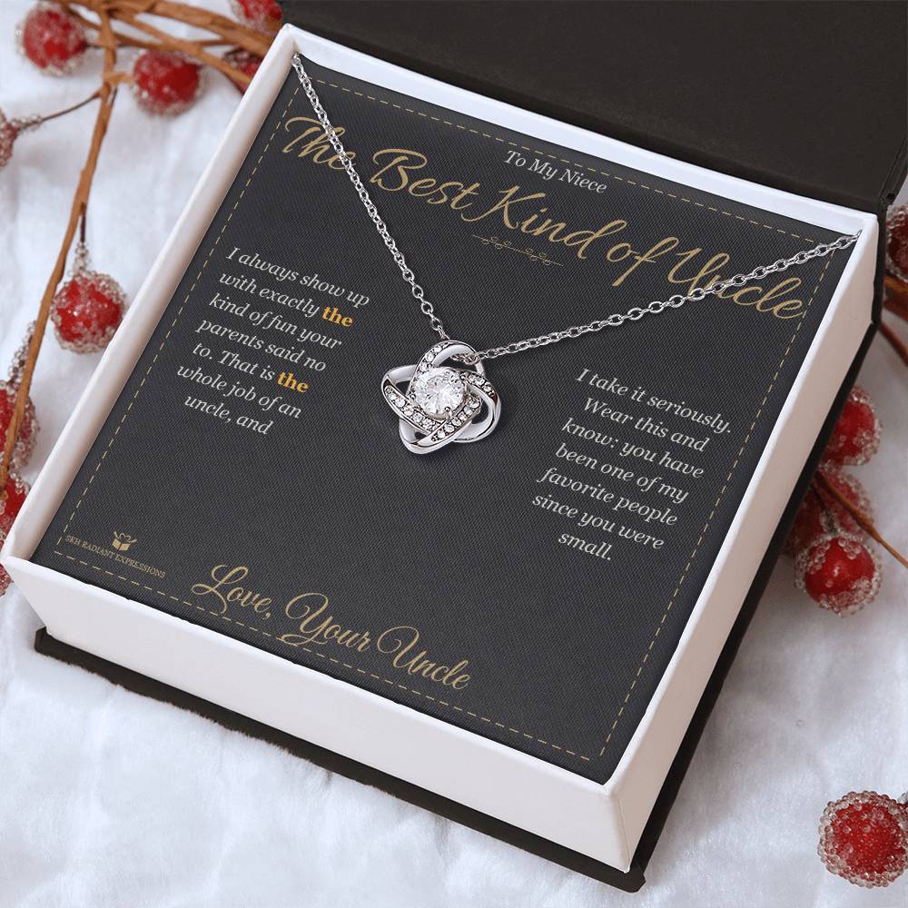 The Best Kind of Uncle - Love Knot Necklace for Niece