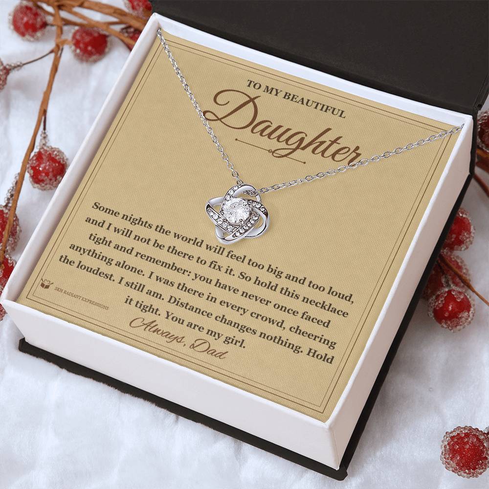 Never Alone - Love Knot Necklace for Daughter