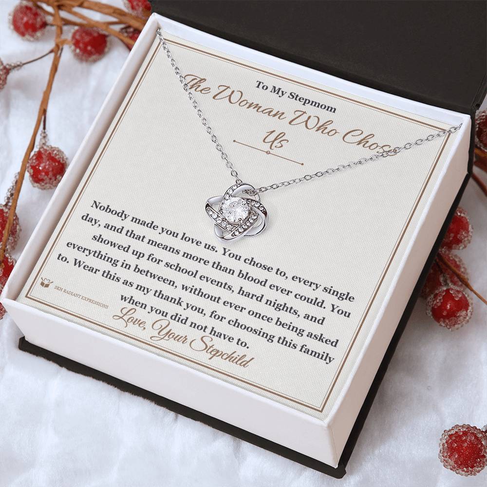 The Woman Who Chose Us - Love Knot Necklace for Stepmom