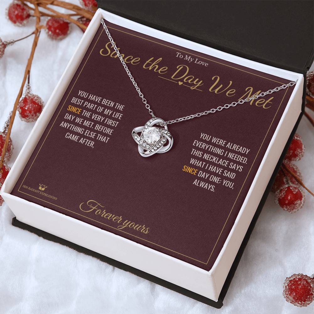 Since the Day We Met - Love Knot Necklace for Partner