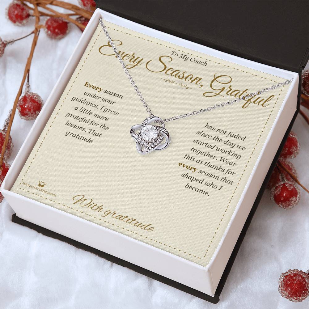 Every Season, Grateful - Love Knot Necklace for Coach