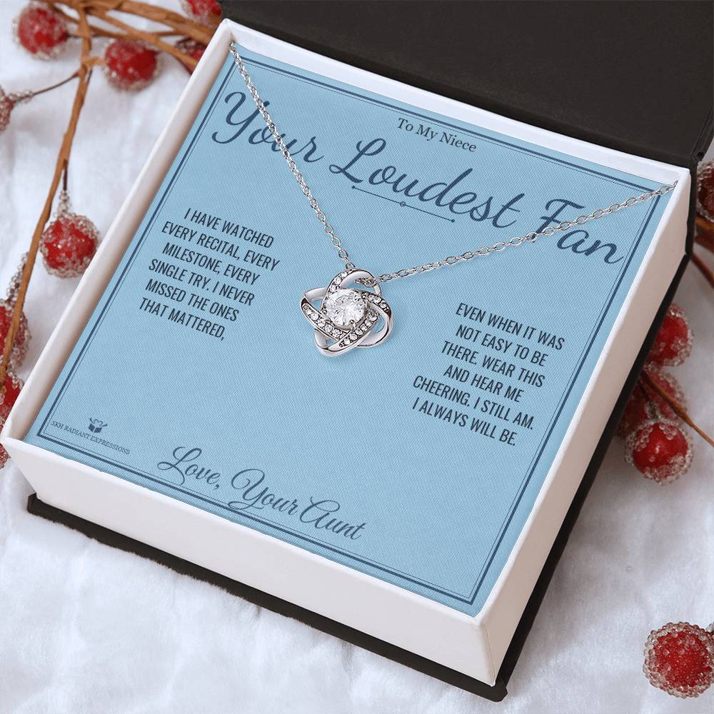 Your Loudest Fan - Love Knot Necklace for Niece