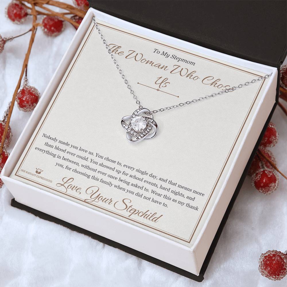 The Woman Who Chose Us - Love Knot Necklace for Stepmom