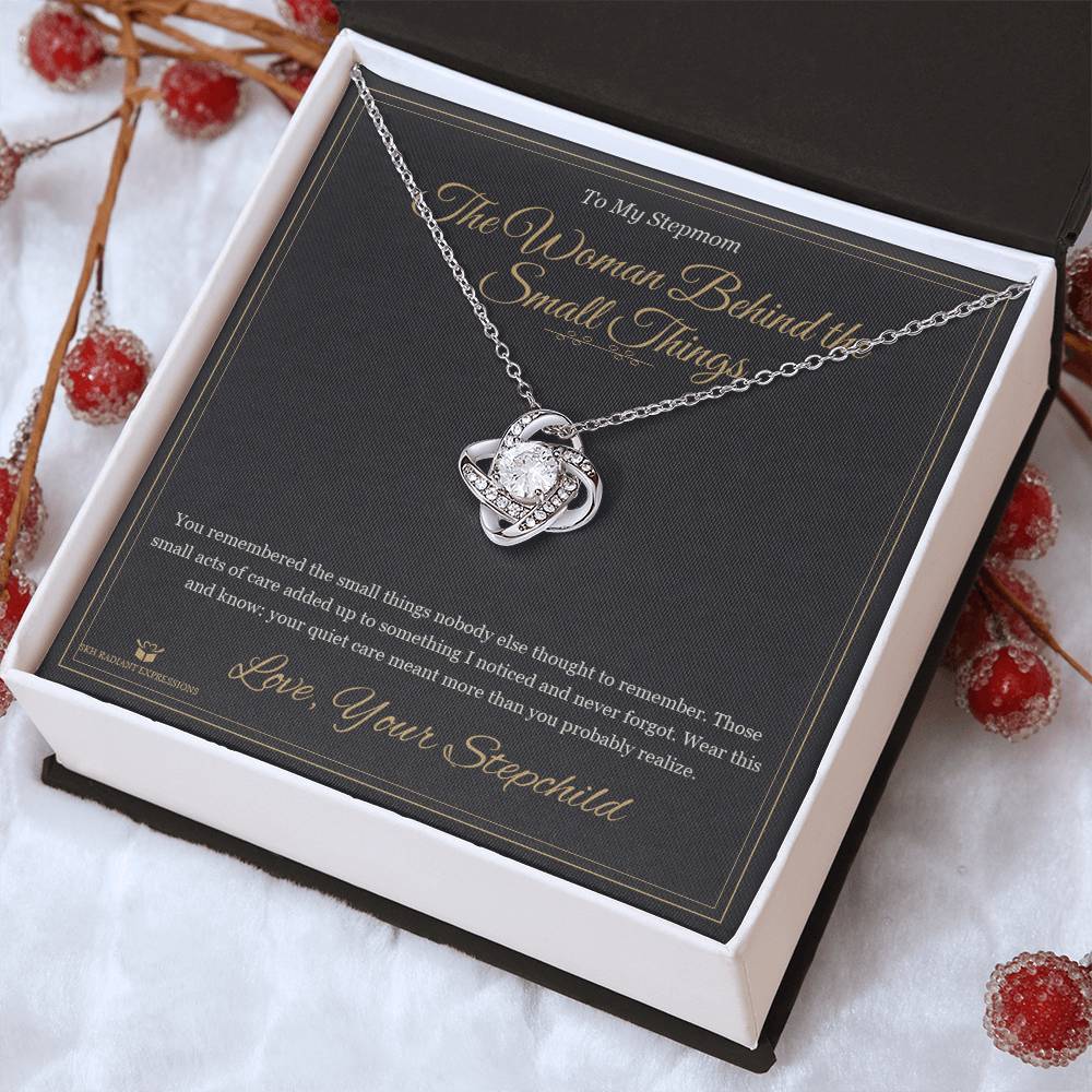 The Woman Behind the Small Things - Love Knot Necklace for Stepmom