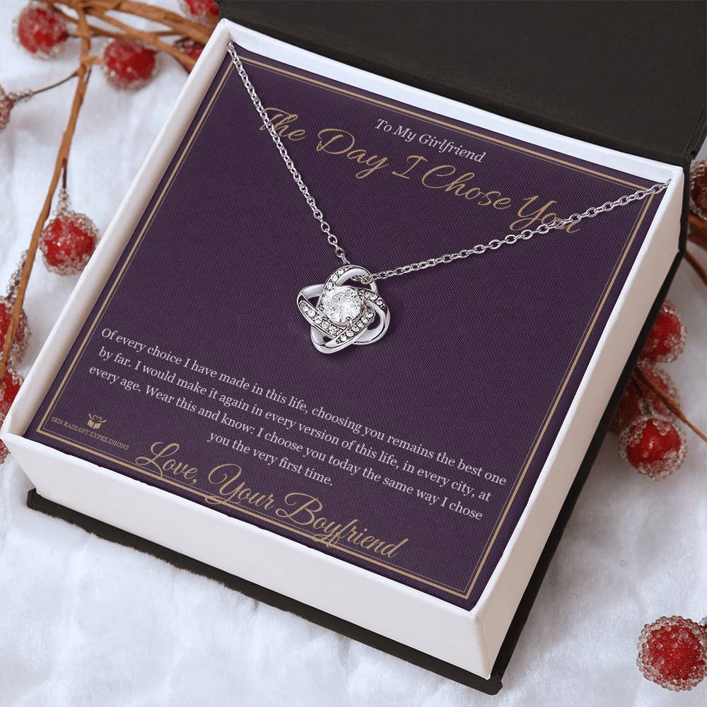 The Day I Chose You - Love Knot Necklace for Girlfriend