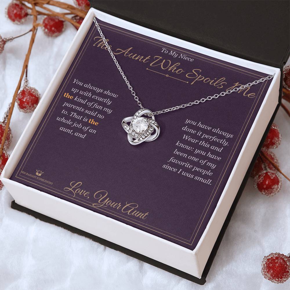 The Aunt Who Spoils Me - Love Knot Necklace for Niece