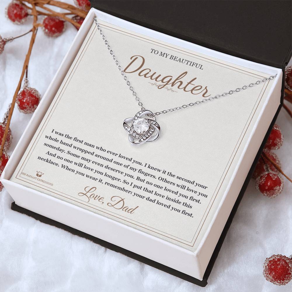 The First Man - Love Knot Necklace for Daughter