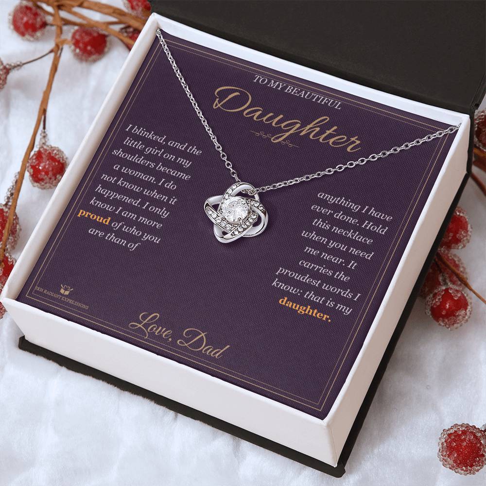 A Woman Now - Love Knot Necklace for Daughter