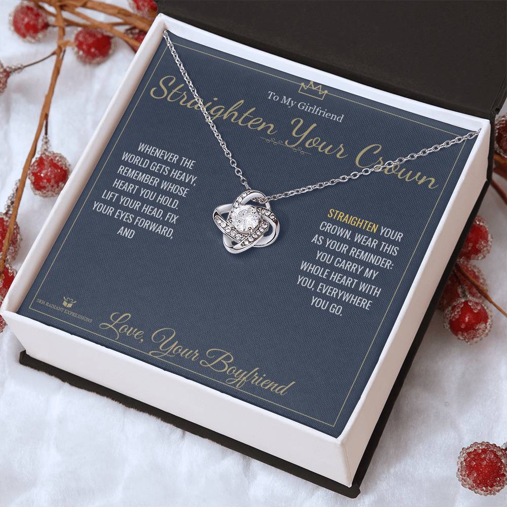 Straighten Your Crown - Love Knot Necklace for Girlfriend