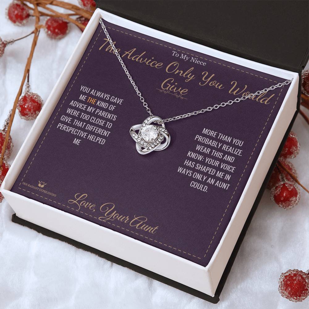 The Advice Only You Would Give - Love Knot Necklace for Niece