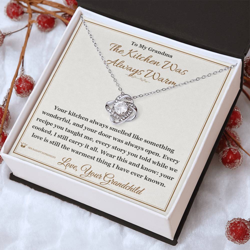 The Kitchen Was Always Warm - Love Knot Necklace for Grandmother