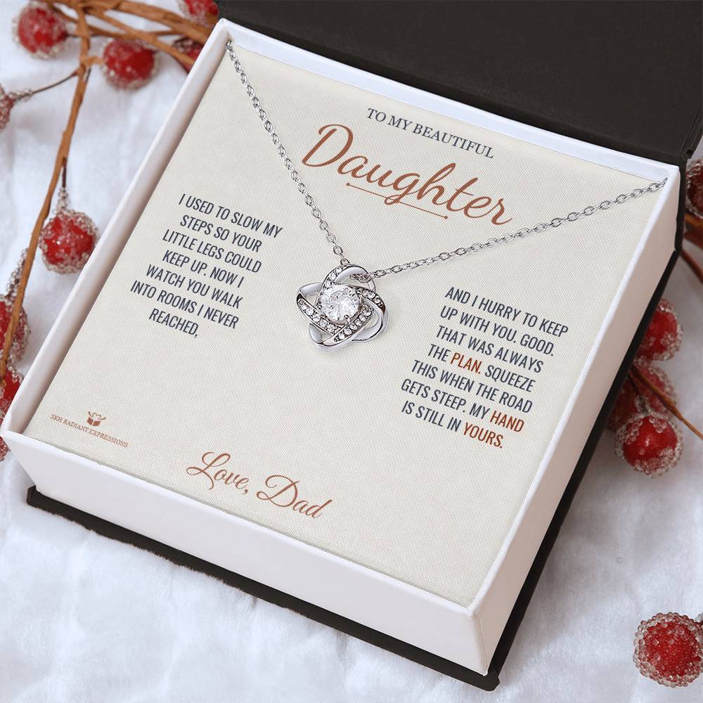 The Hand I Held - Love Knot Necklace for Daughter