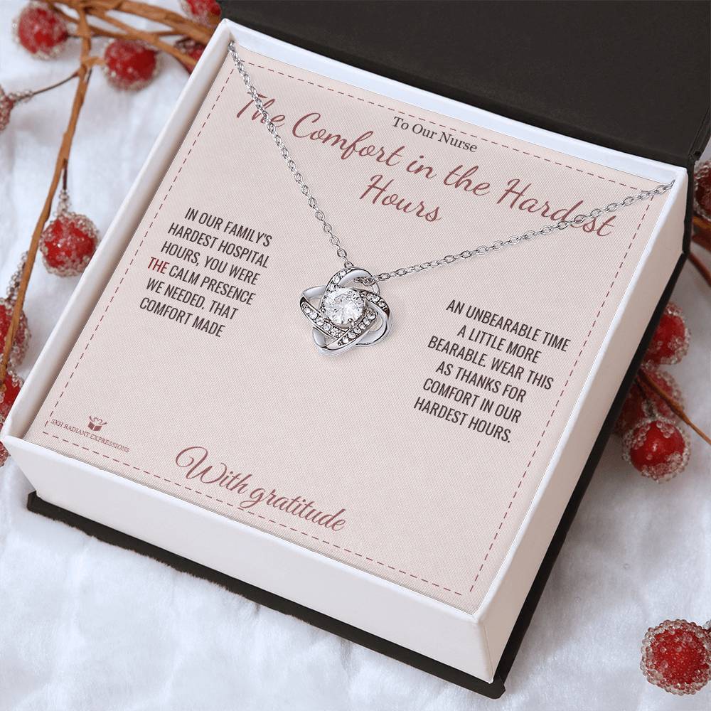 The Comfort in the Hardest Hours - Love Knot Necklace for Nurse