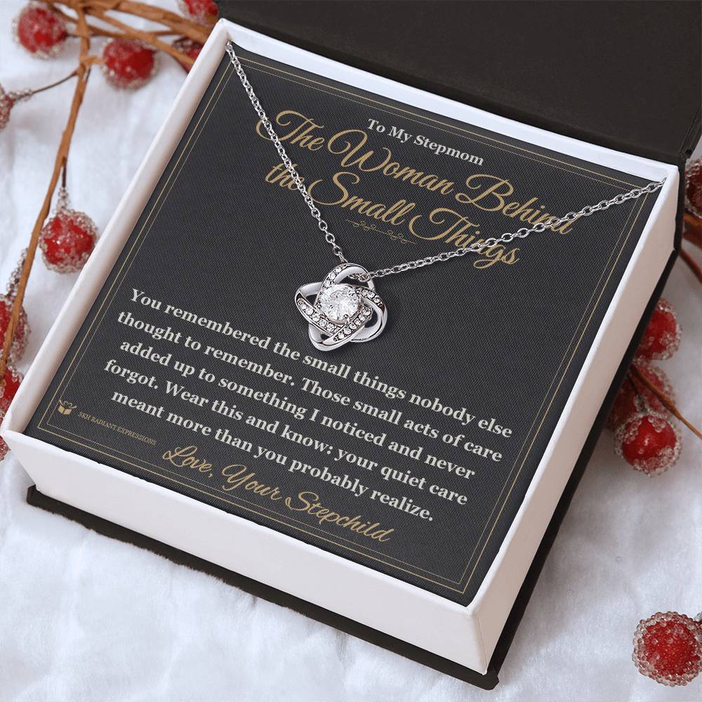 The Woman Behind the Small Things - Love Knot Necklace for Stepmom