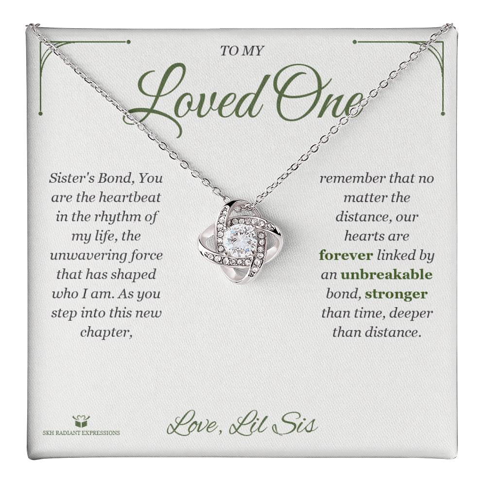 Sister's Bond - Love Knot Necklace for Daughter