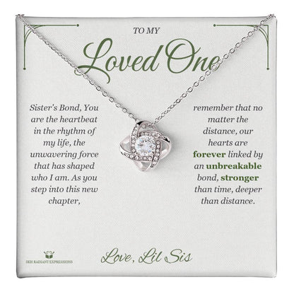 Sister's Bond - Love Knot Necklace for Daughter