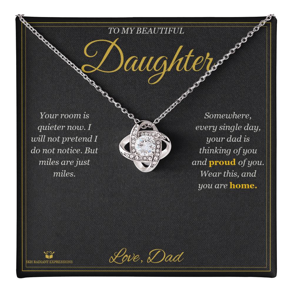 The Miles Between Us - Love Knot Necklace for Daughter