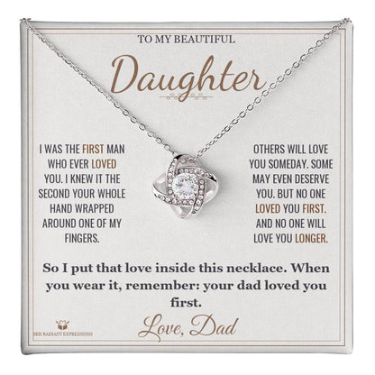 The First Man - Love Knot Necklace for Daughter