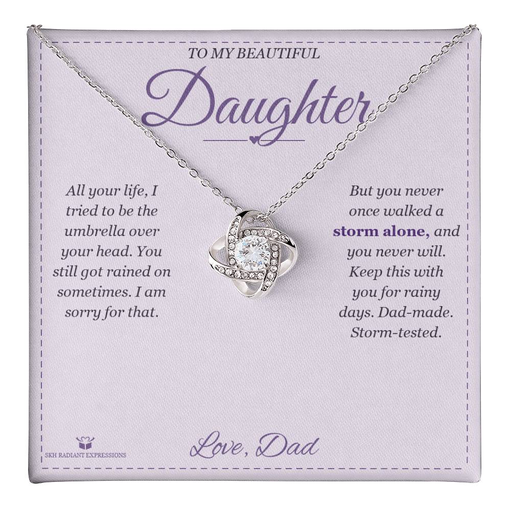 Your Umbrella - Love Knot Necklace for Daughter
