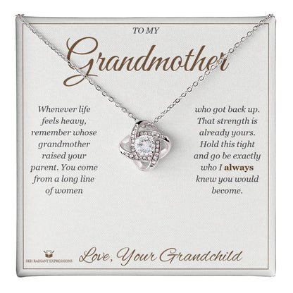 Braver Than You Believe - Love Knot Necklace for Grandmother
