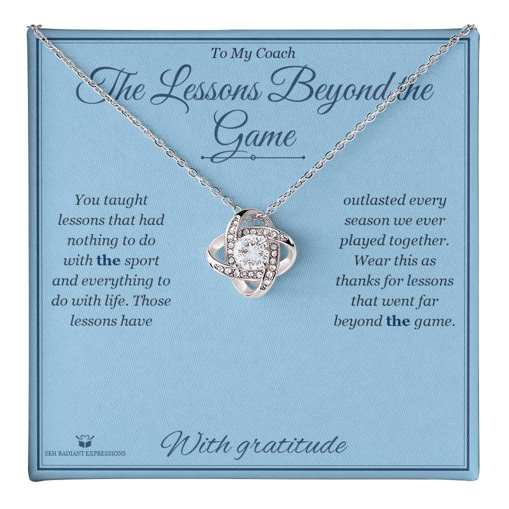 The Lessons Beyond the Game - Love Knot Necklace for Coach