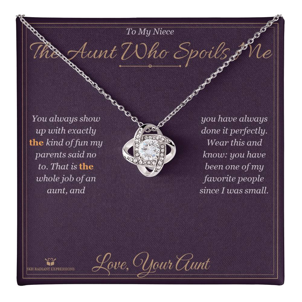 The Aunt Who Spoils Me - Love Knot Necklace for Niece