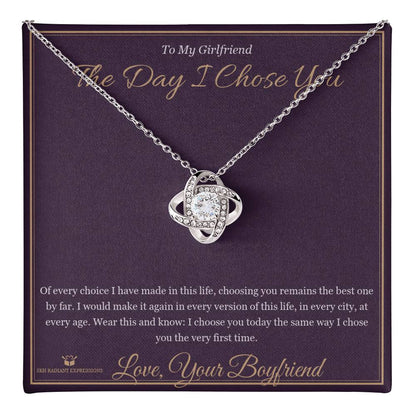 The Day I Chose You - Love Knot Necklace for Girlfriend