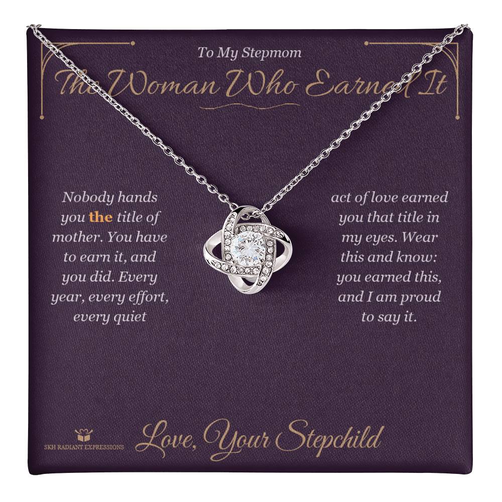 The Woman Who Earned It - Love Knot Necklace for Stepmom
